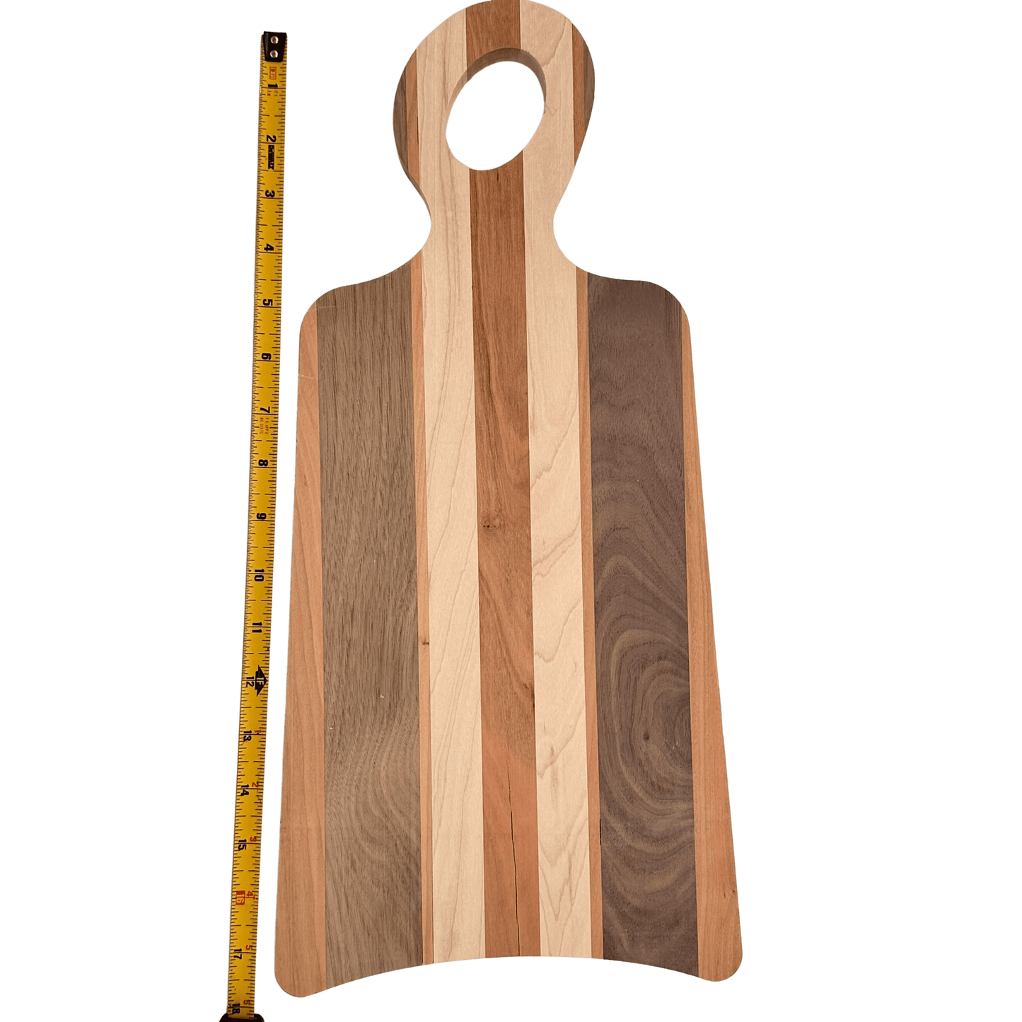 The Nichole – Personalized Wooden Cutting Board with Handle, Custom Engraved Charcuterie & Cheese Serving Board (17.5” x 8.5”)