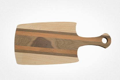 The Julia – Personalized Wooden Cutting Board with Handle, Custom Engraved Charcuterie & Cheese Serving Board (15.75” x 7”)