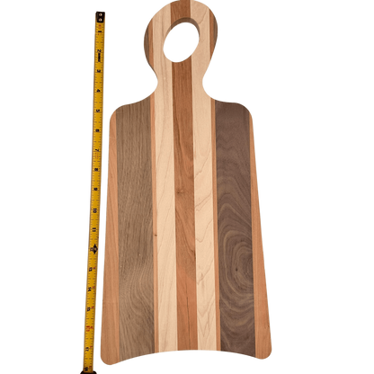 The Nichole – Personalized Wooden Cutting Board with Handle, Custom Engraved Charcuterie & Cheese Serving Board (17.5” x 8.5”)